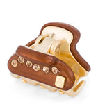 Alexandre de Paris gold-plated mini claw hair clip 1.8cm, UK version