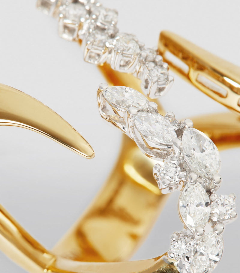 Yeprem Golden Strada stackable ring 18kt yellow gold diamonds (British brand)
