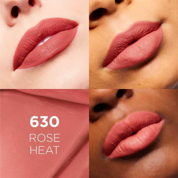 L'Oréal Paris liquid lipstick 630 Rose Heat, UK version