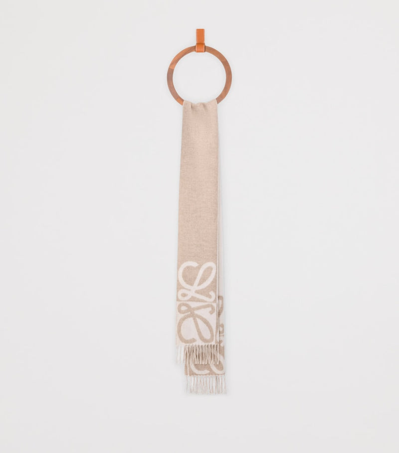 LOEWE wool-cashmere Anagram scarf, imported from the UK