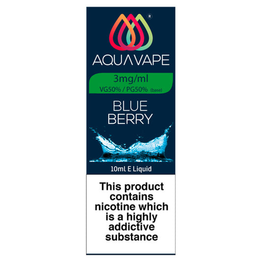 Aqua Vape Blueberry E-Liquid 3mg GOODS ASDA   