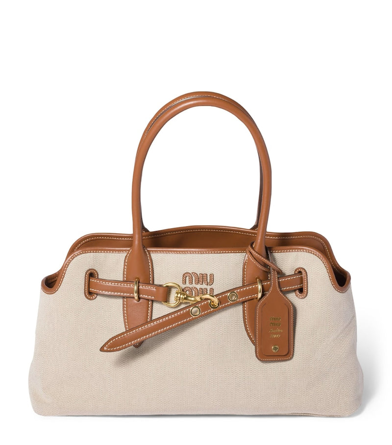 Miu Miu Aventure shoulder bag canvas and leather, UK version