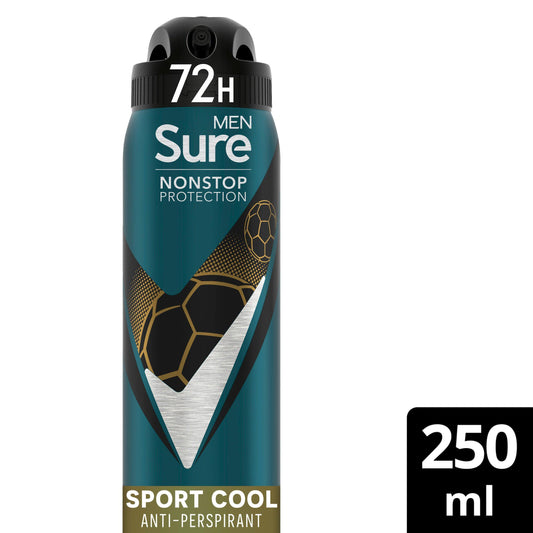 Sure 72hr Sport Cool Nonstop Protection Anti-Perspirant Deodorant Aerosol 250ml GOODS Sainsburys   