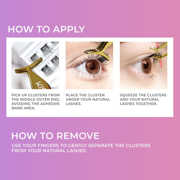 DNR Kiss Press On False Eyelashes Cluster 05 - British product
