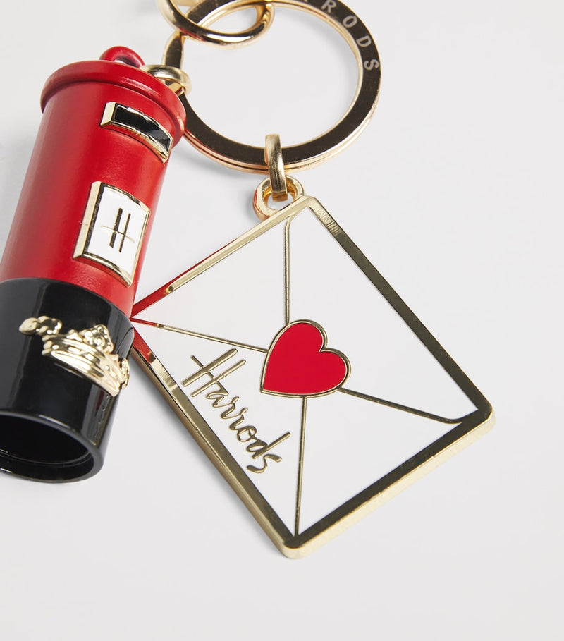 Harrods metal post box and letter keyring, imported from the UK