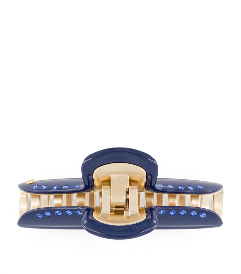 Alexandre de Paris gold-plated crystal-embellished claw hair clip 10.5cm, UK version