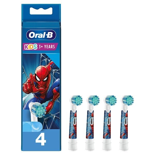 Oral B Kids Spiderman Replacement Toothbrush Heads Pack Of 4 GOODS Superdrug   