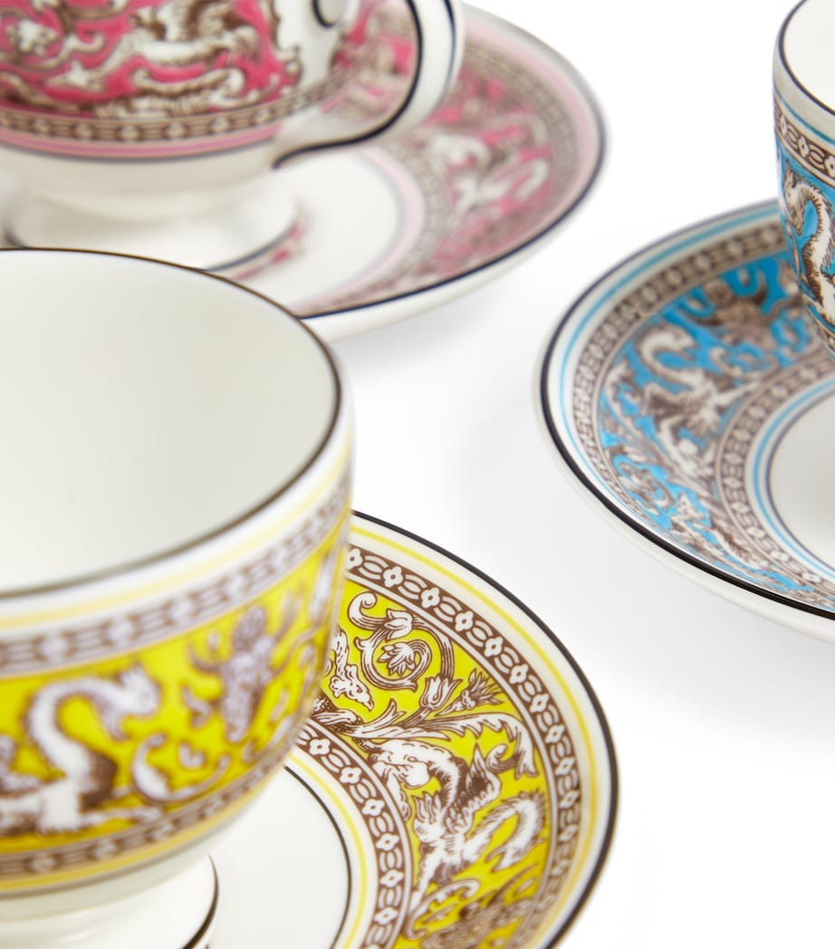 Wedgwood Florentine teacups and saucers set of 6, UK version