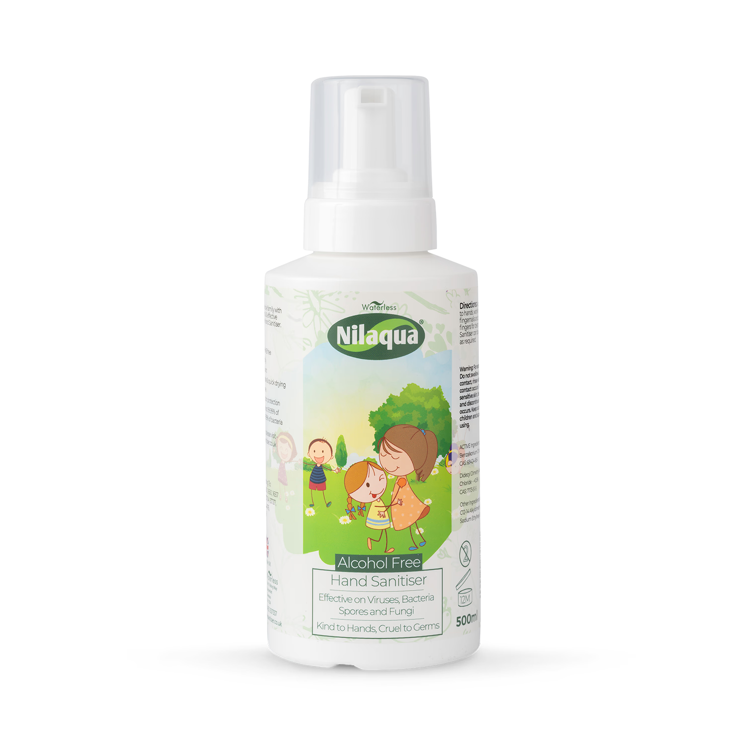 Little Hands hand sanitiser alcohol-free 500ml (British brand)