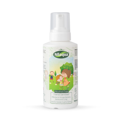 Holland & Barrett Nilaqua Little Hands Hand Sanitiser Alcohol Free Home Bottle 500ml- Buy online at McGrocer