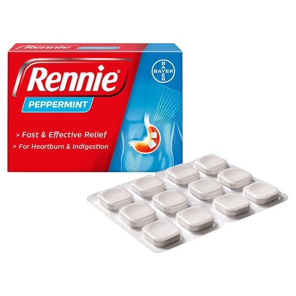 Rennie Peppermint Heartburn & Indigestion Relief 72 Tablets GOODS Superdrug   