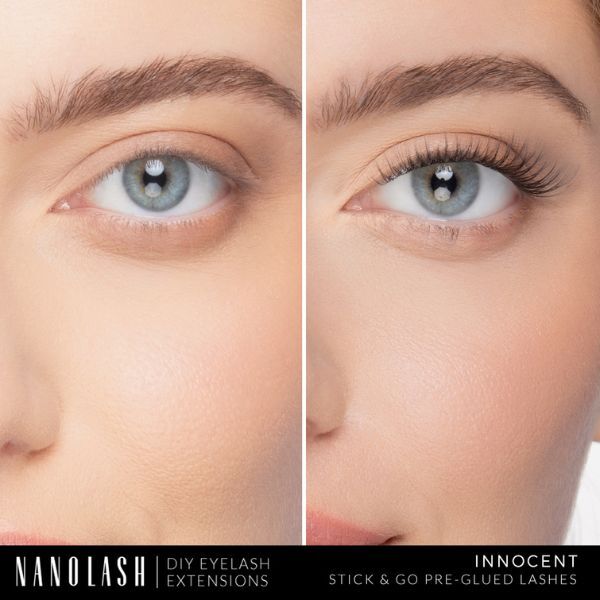 Nanolash DIY Stick & Go pre-glued lashes Innocent 36 clusters, imported from the UK