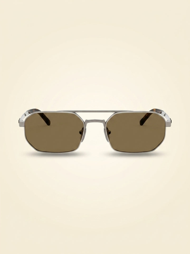Prada PR D53S irregular-frame metal sunglasses, imported from the UK