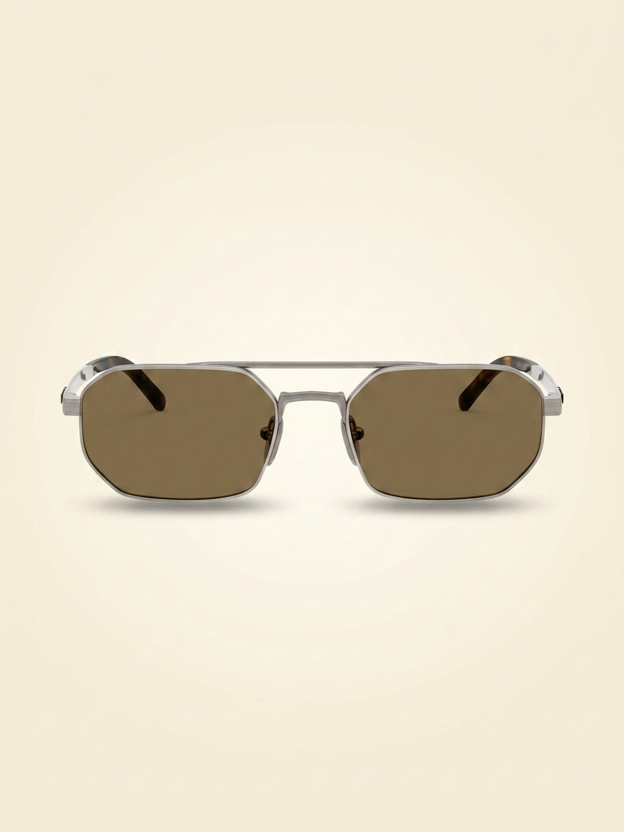 Prada PR D53S irregular-frame metal sunglasses, imported from the UK