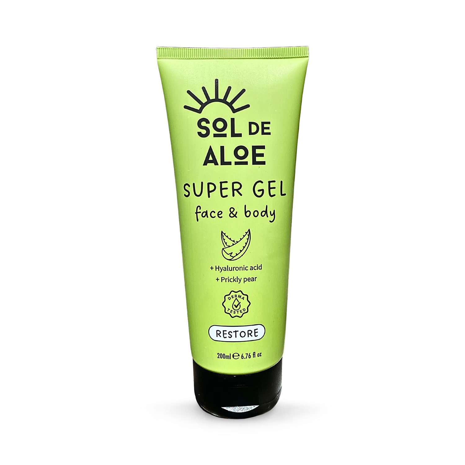 Aloe Vera Gel with Hyaluronic Acid 200ml, imported from the UK