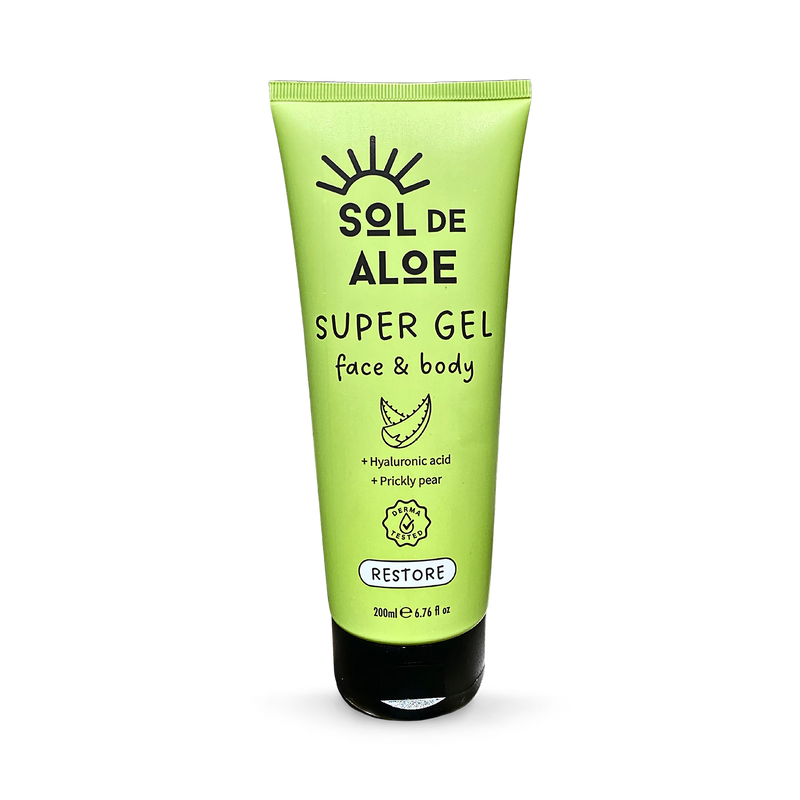 Aloe Vera Gel with Hyaluronic Acid 200ml, imported from the UK
