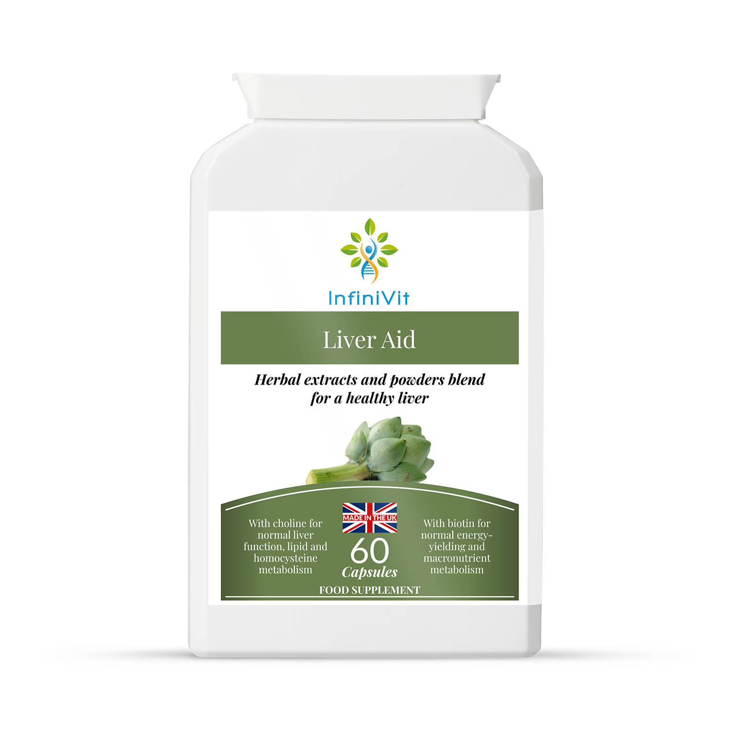 InfiniVit Liver Aid supplement 60 capsules, UK version