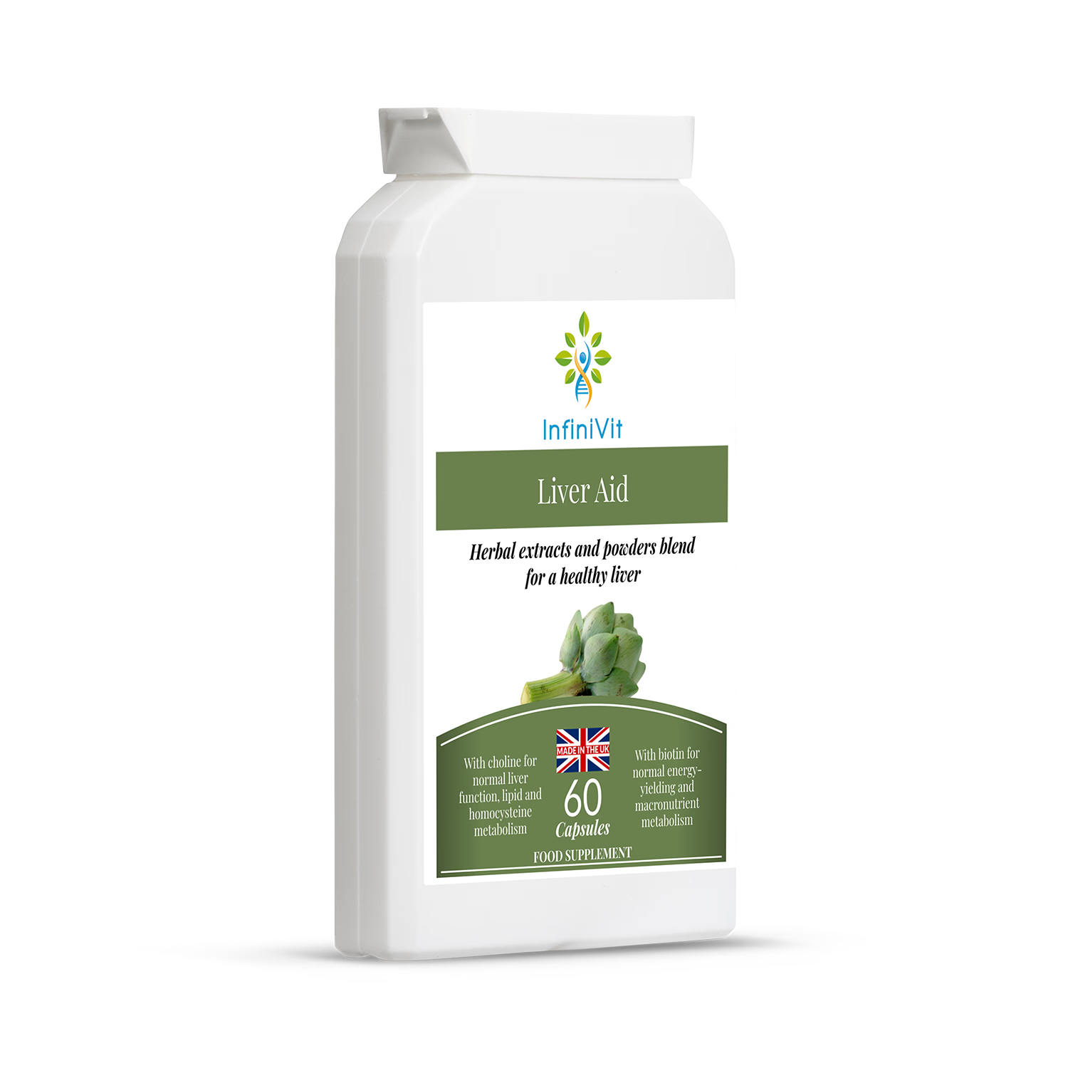 InfiniVit Liver Aid supplement 60 capsules, UK version