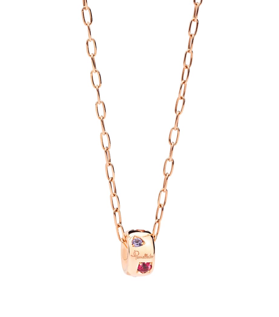 Pomellato Iconica pendant necklace rose gold gemstones, UK version