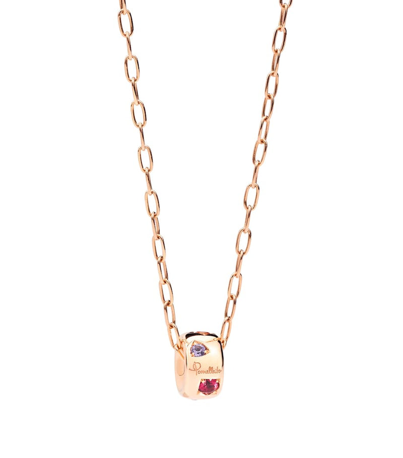 Pomellato Iconica pendant necklace rose gold gemstones, UK version