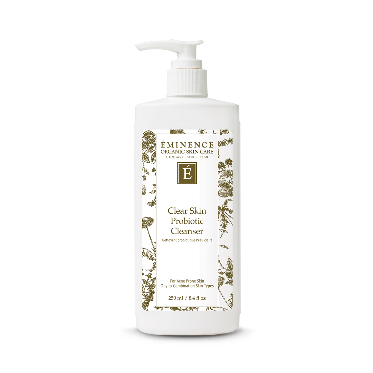 Eminence Organic Skin Care Clear Skin Probiotic Cleanser 250ml, imported from the UK