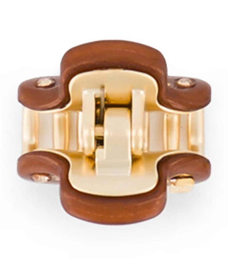 Alexandre de Paris gold-plated mini claw hair clip 1.8cm, UK version
