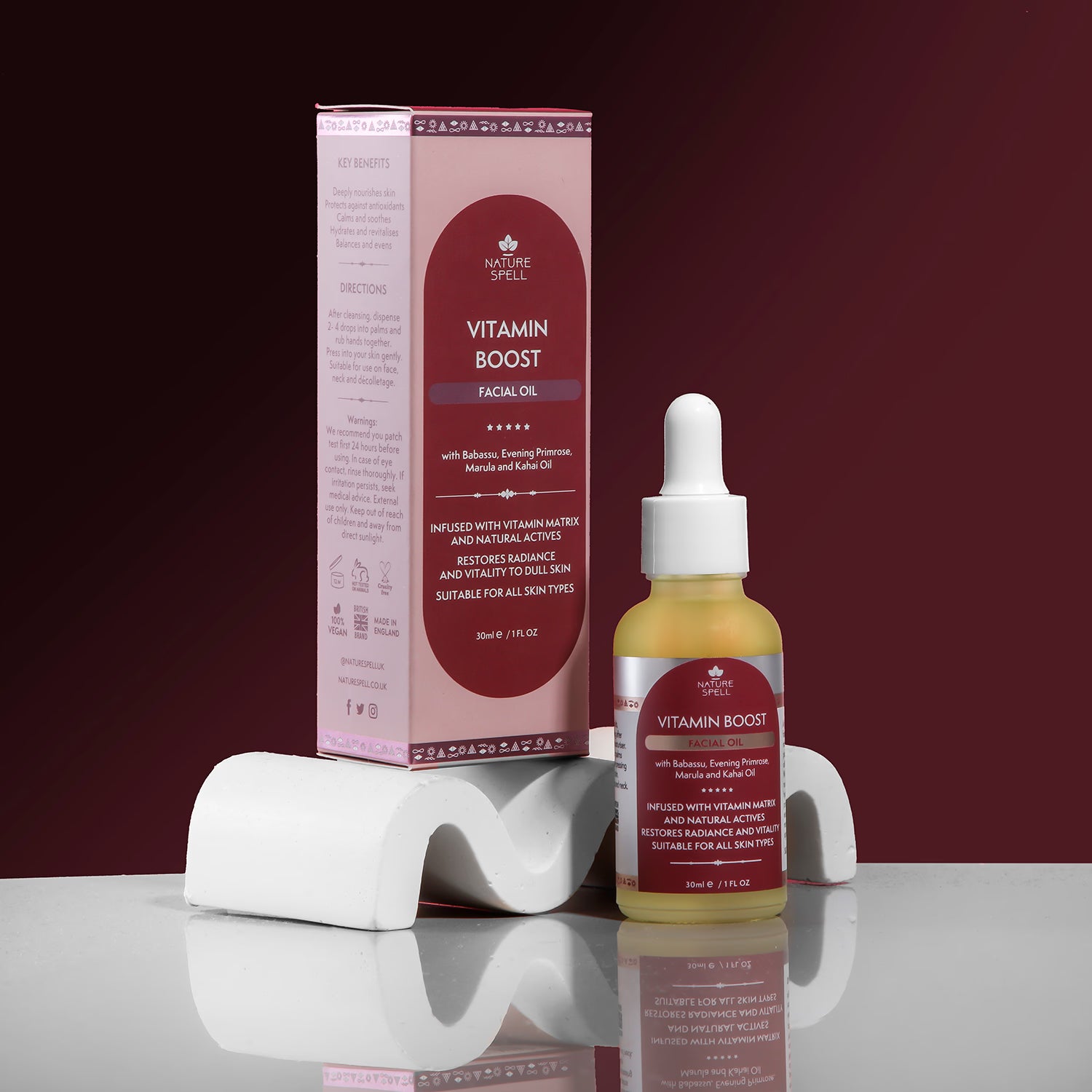 Nature Spell Vitamin Boost facial oil 30ml - British product