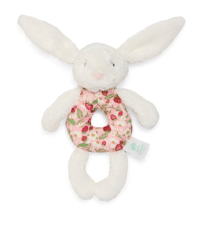 Harrods Soft Strawberry Design Baby Rattle with Hollow Centre 18cm x 6cm- Buy online at McGrocer
