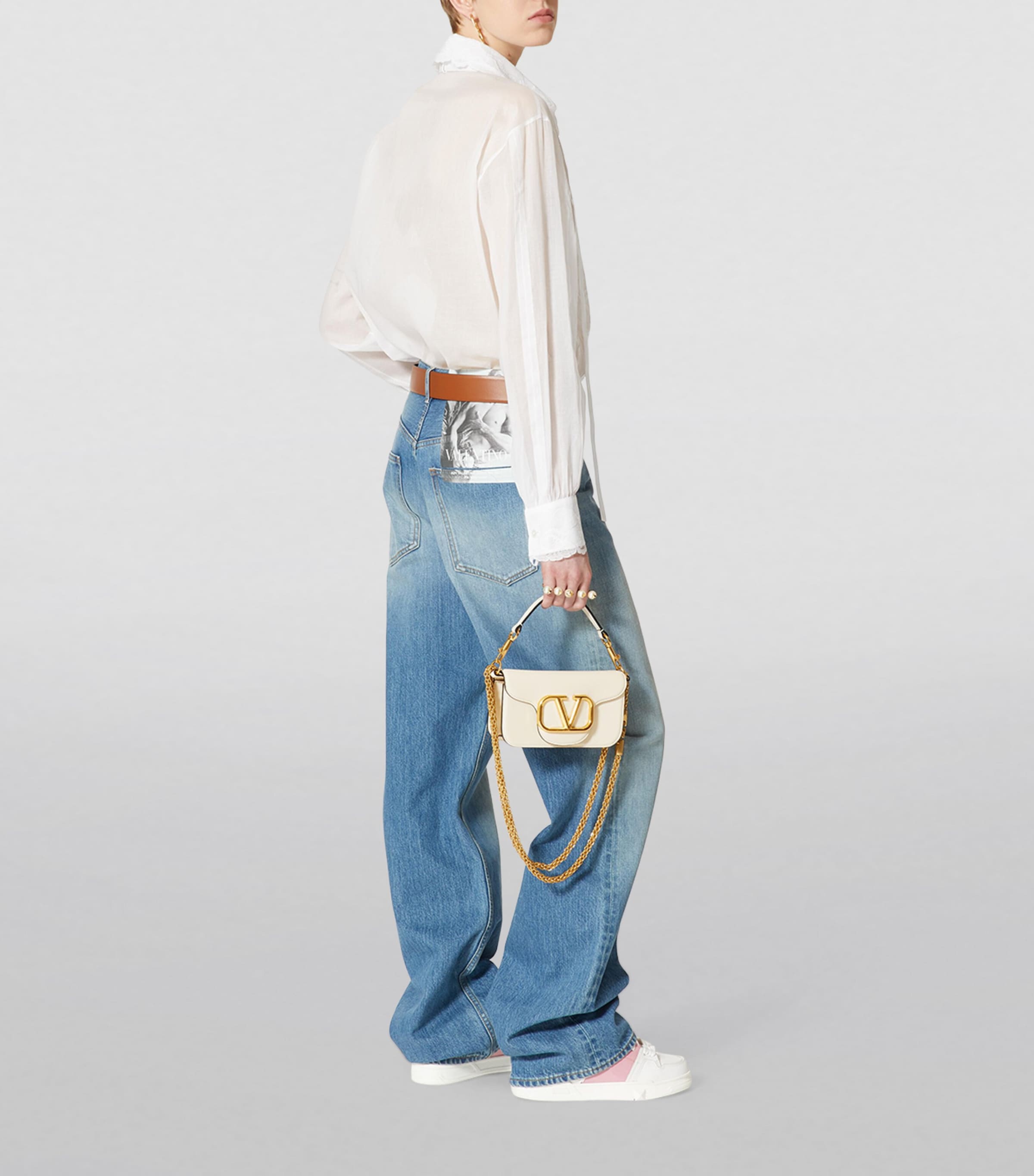 Valentino Garavani Locò small leather shoulder bag, imported from the UK
