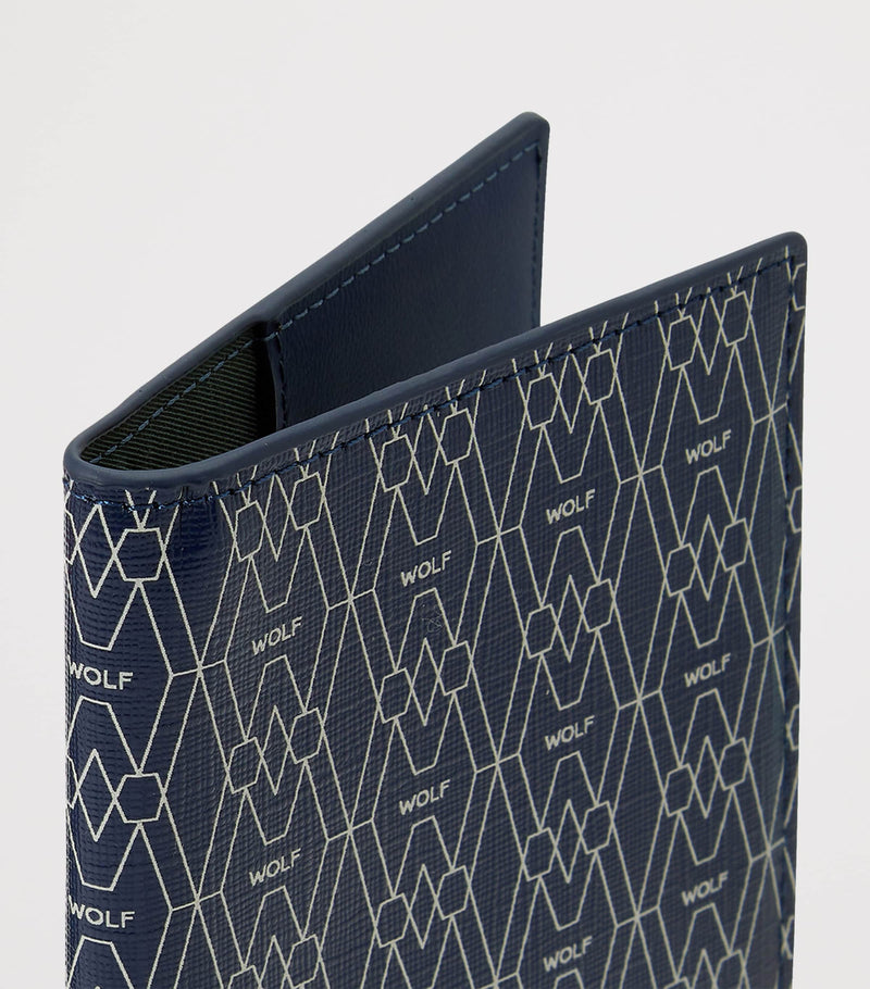 WOLF vegan passport sleeve with RFID protection and card slots (British brand)