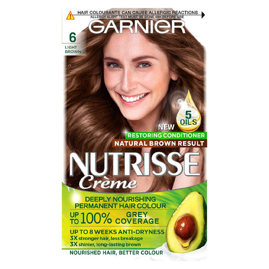 Garnier Nutrisse 6 Light Brown Permanent Hair Dye GOODS Boots   