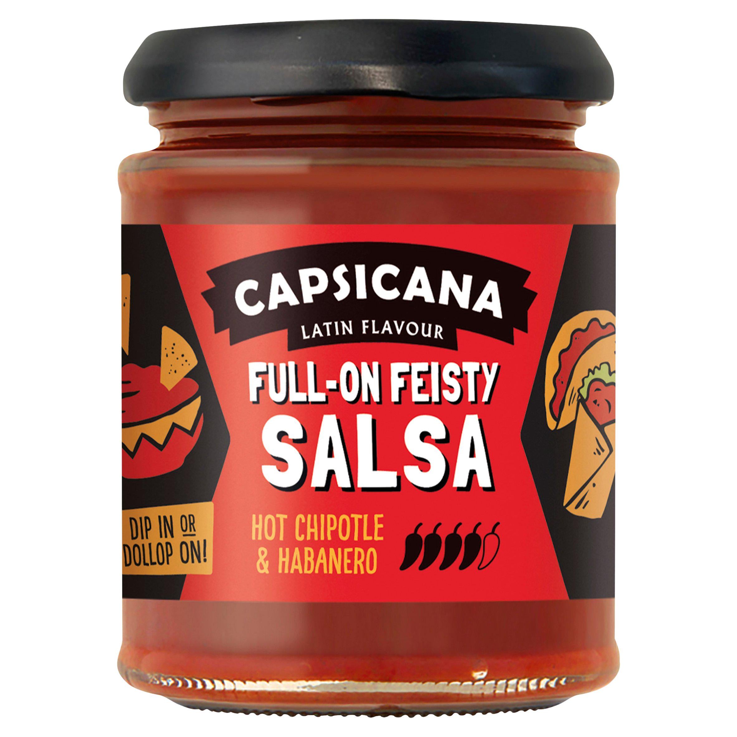 Capsicana Full On Feisty Hot Chipotle & Habanero Salsa 285g GOODS Sainsburys   