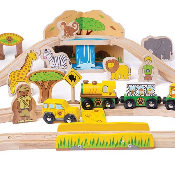 Bigjigs Rail Safari Train Set GOODS Superdrug   