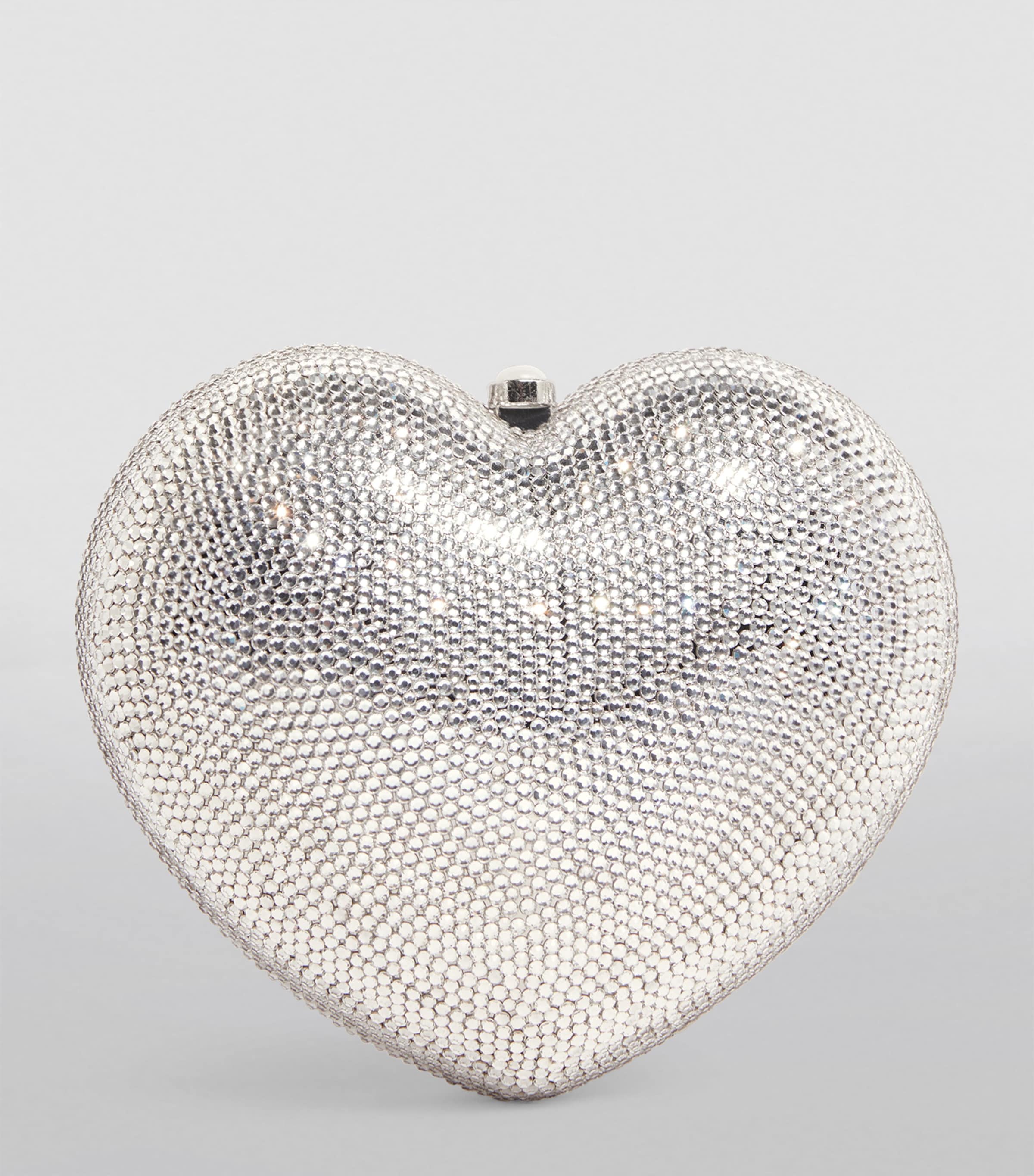 Judith Leiber heart-shaped crystal clutch bag, imported from the UK