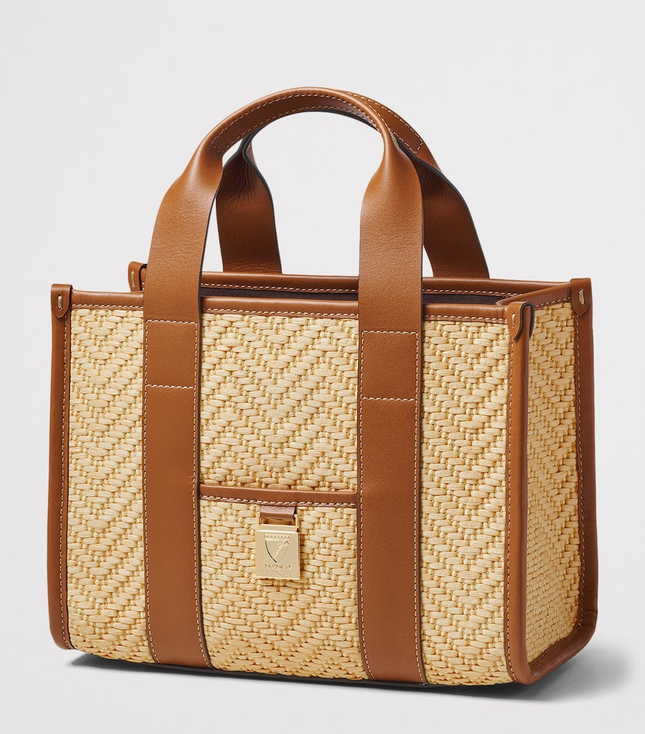 Aspinal of London Henley raffia tote bag - British product