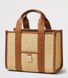 Aspinal of London Henley raffia tote bag - British product