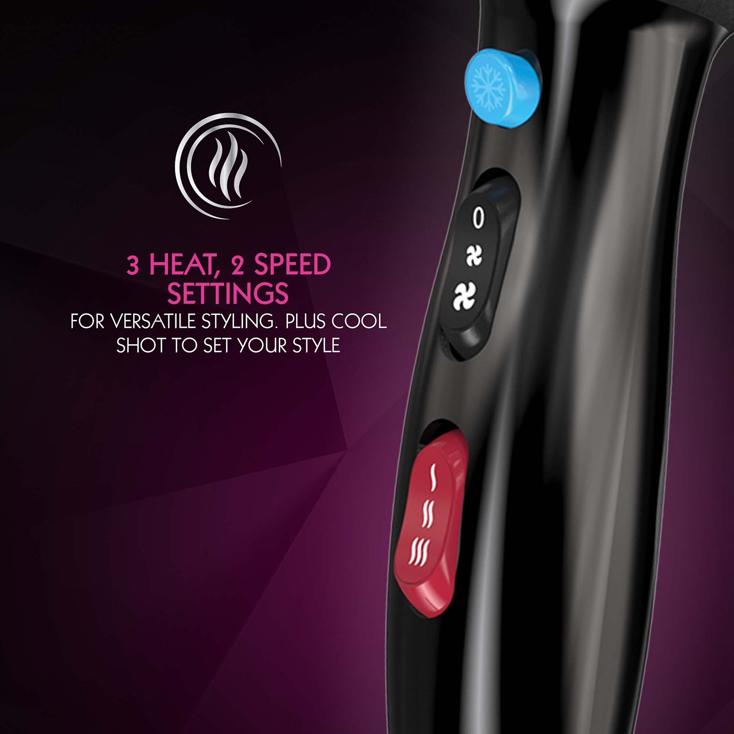 Wahl Ionic Style 2200W hair dryer black (British brand)