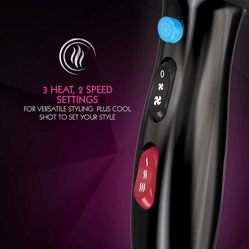 Wahl Ionic Style 2200W hair dryer black (British brand)