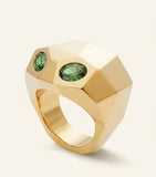 Cartier Panthère ring yellow gold peridot onyx (British brand)