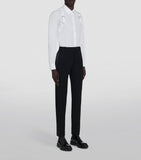 Pantalons ajustés en laine McQueen, importés du Royaume-Uni