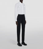 Pantalons ajustés en laine McQueen, importés du Royaume-Uni