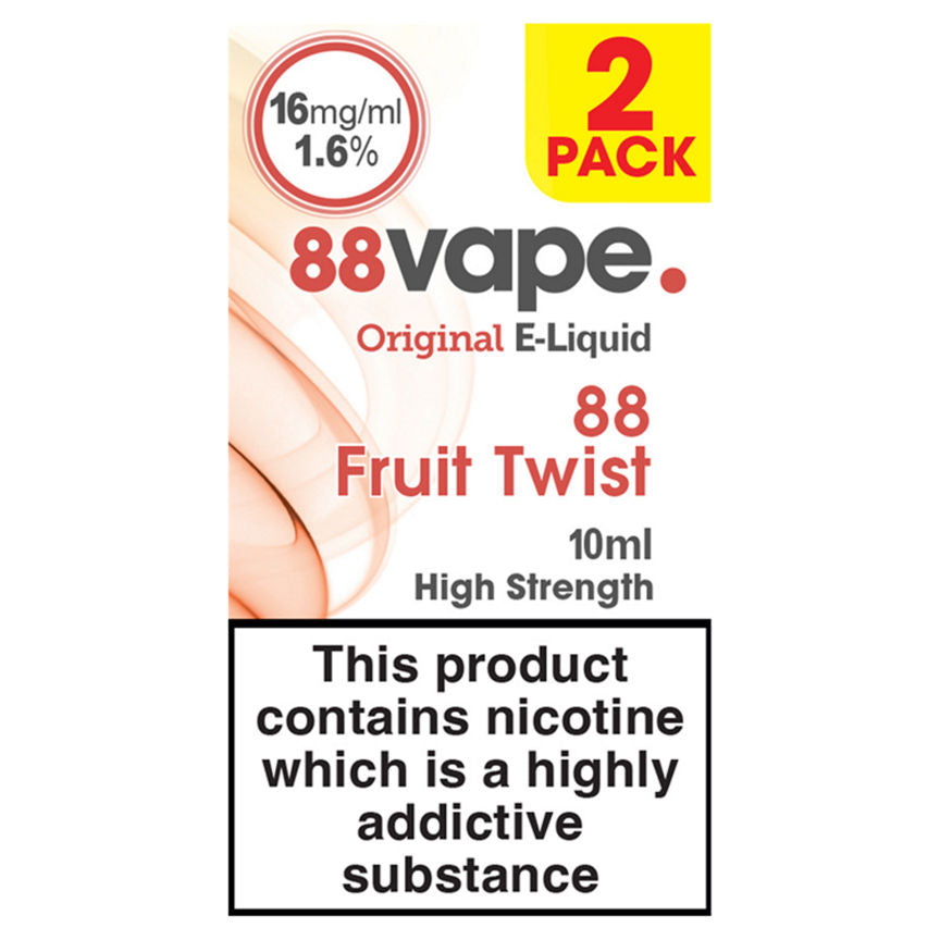 88Vape Original E-Liquid 88 Fruit Twist 2 Pack GOODS ASDA   