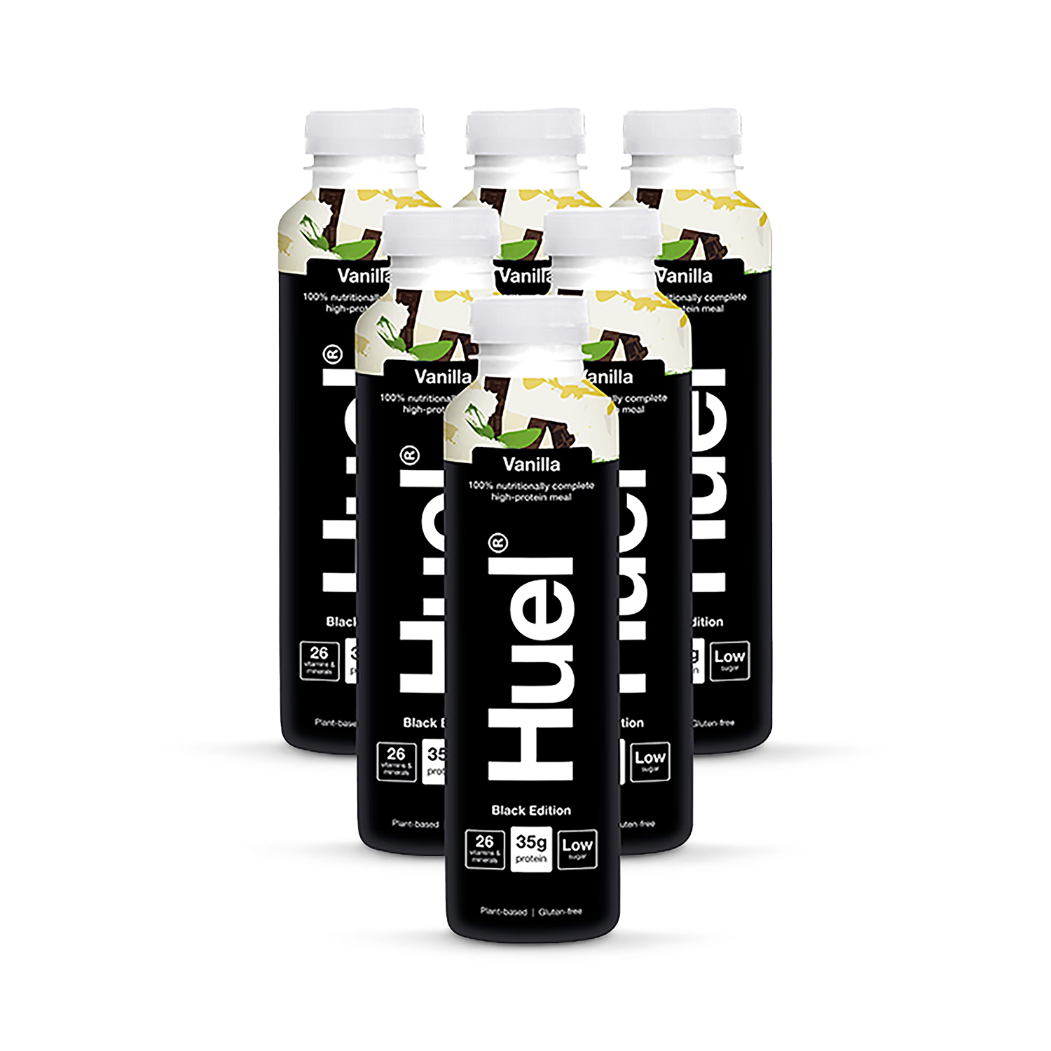 Huel Black Edition vanilla meal replacement drink 6 x 500ml, UK version