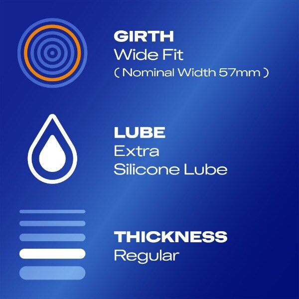 Durex Originals XL Condoms Extra Silicone Lube Wide Fit 12s GOODS Superdrug   