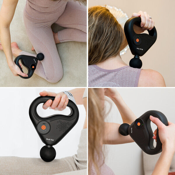 Bodi-Tek sports massage gun with lateral action belt, UK version
