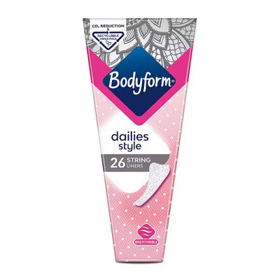 Superdrug Bodyform Dailies String Panty Liners 26 Pack- Buy online at McGrocer