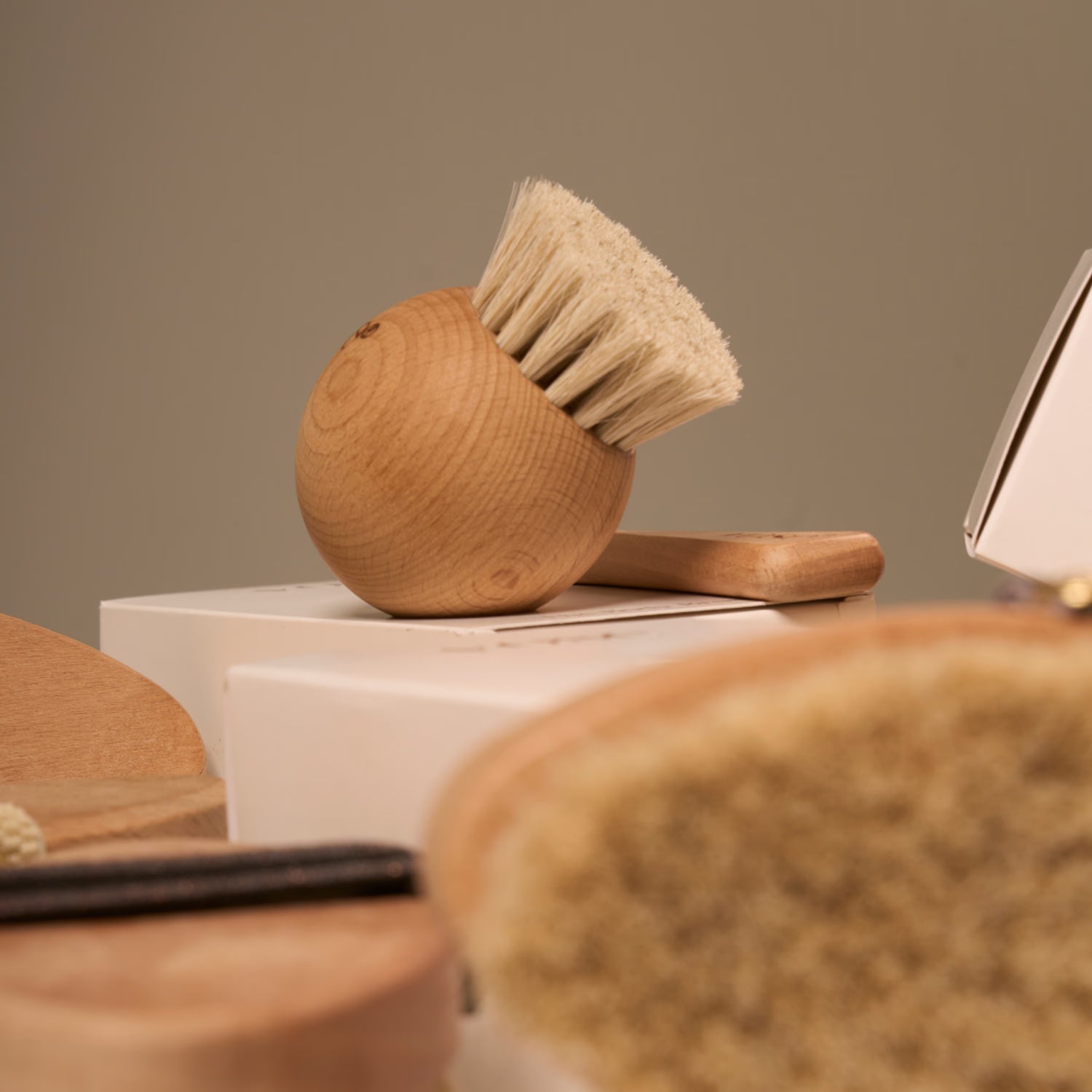 100% horse hair dry face brush natural bristles, UK version