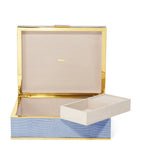 Aerin large leather croc-embossed jewellery box - British product
