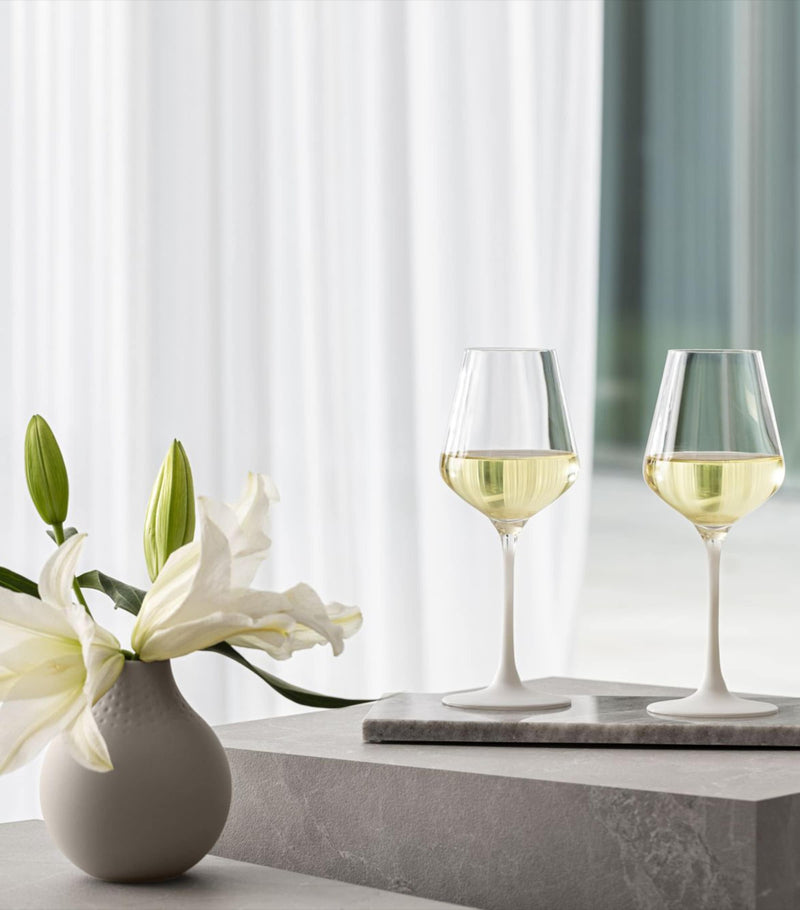 Villeroy & Boch Manufacture Rock white wine glasses 410ml (British brand)
