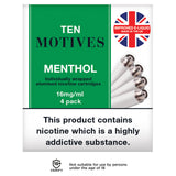 Ten Motives Electronic Cigarette Menthol Refill x4 Electronic cigarettes Sainsburys   